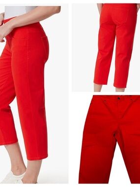 Gloria Vanderbilt Bright Red Capri Pants NWT